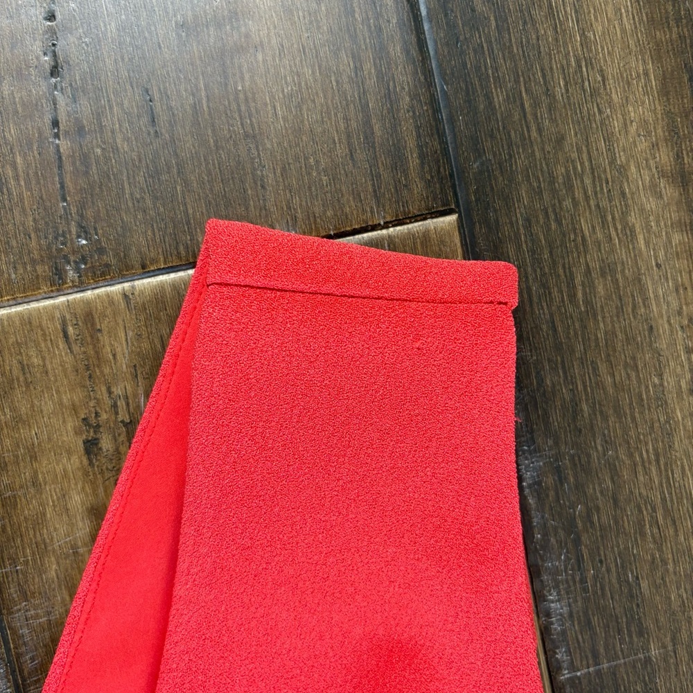 Vince Camuto size 8 Halter V Neck Sleeveless Knee Length Dress Orange Pin Coral - Picture 9 of 12